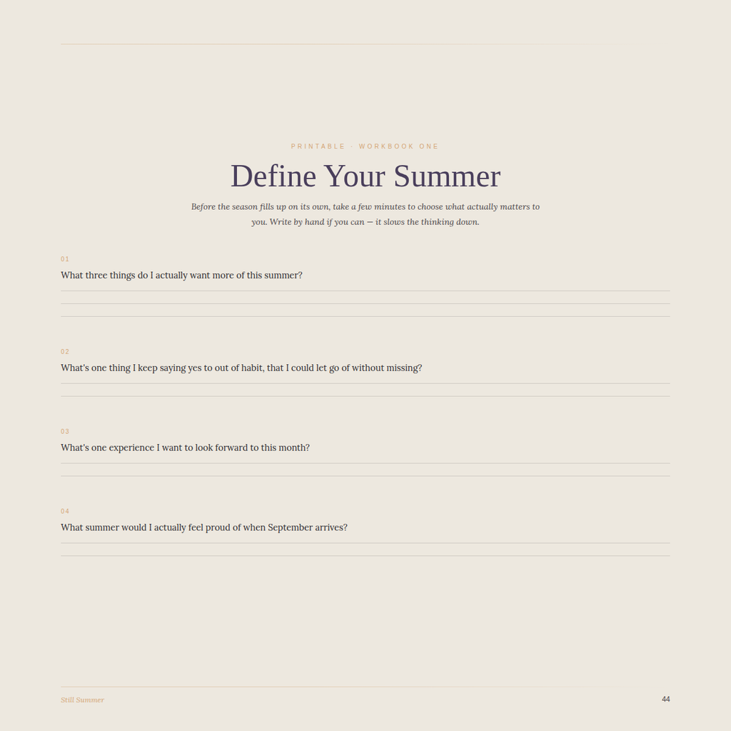 STILL SUMMER